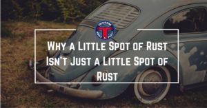 Blog Cover Photo | rusty volkswagon with blog title in white over it